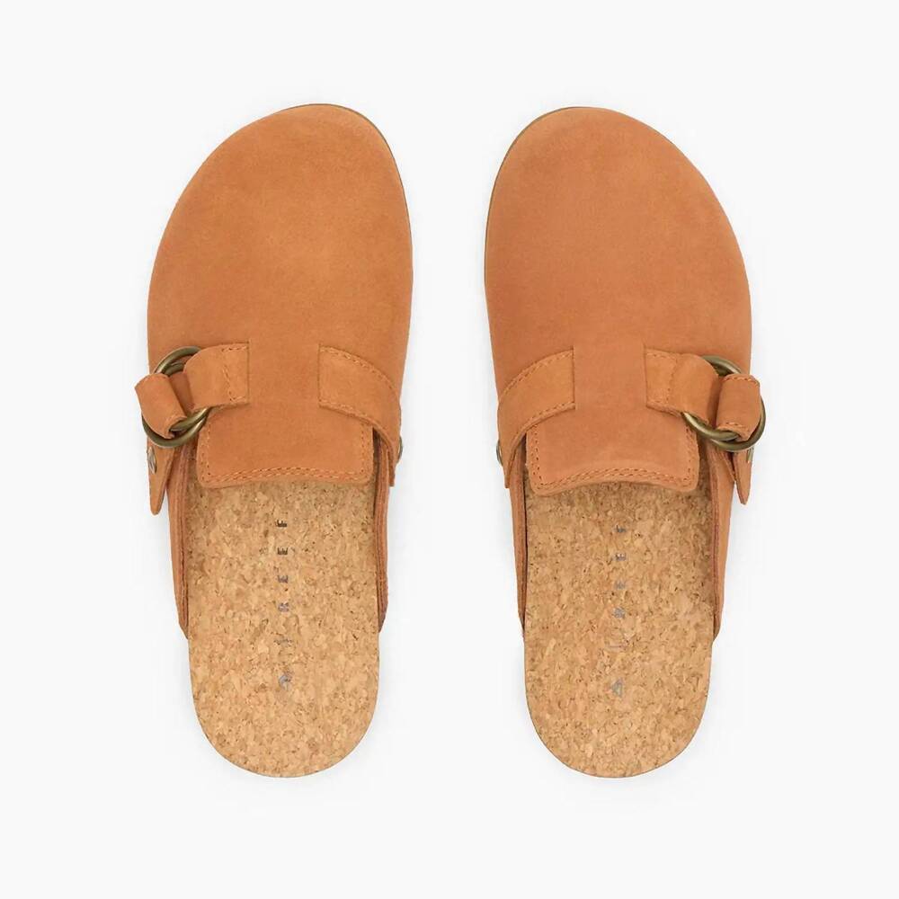 NEW REEF women's vista serenity slip on mule in cocoa suede - Picture 3 of 4